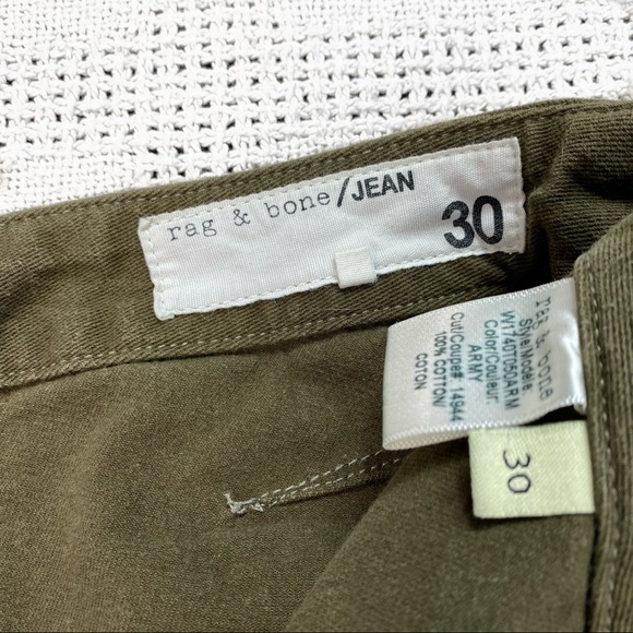 Rag & Bone army green Jean pants - Picture 8 of 10